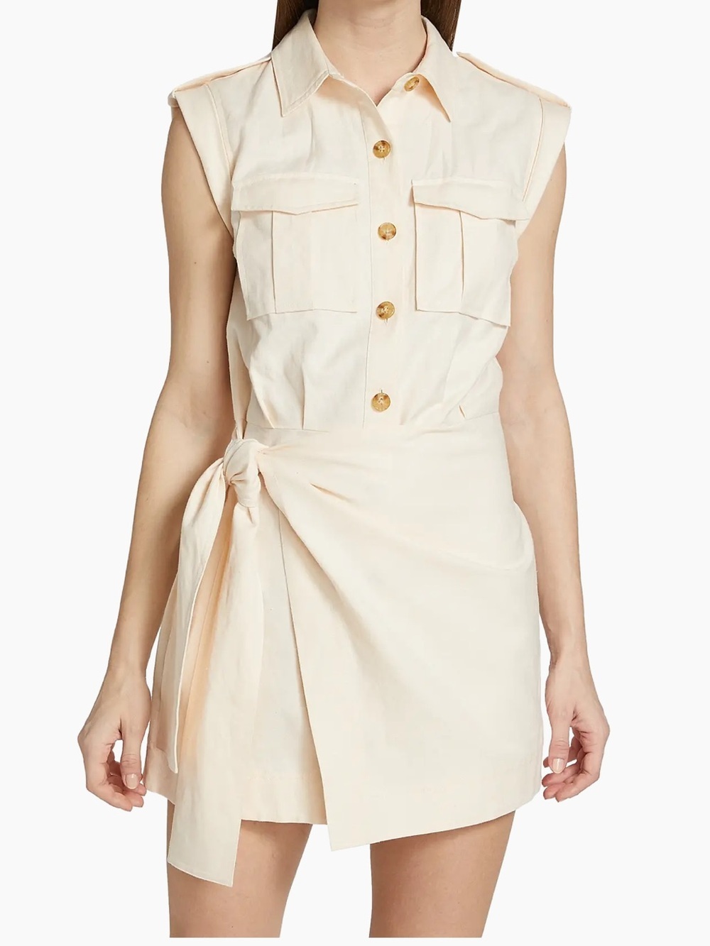 DEREK LAM 10 CROSBY Giselle Linen-Blend Minidress (126)